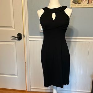Black Calvin Klein sleeveless keyhole go anywhere dress